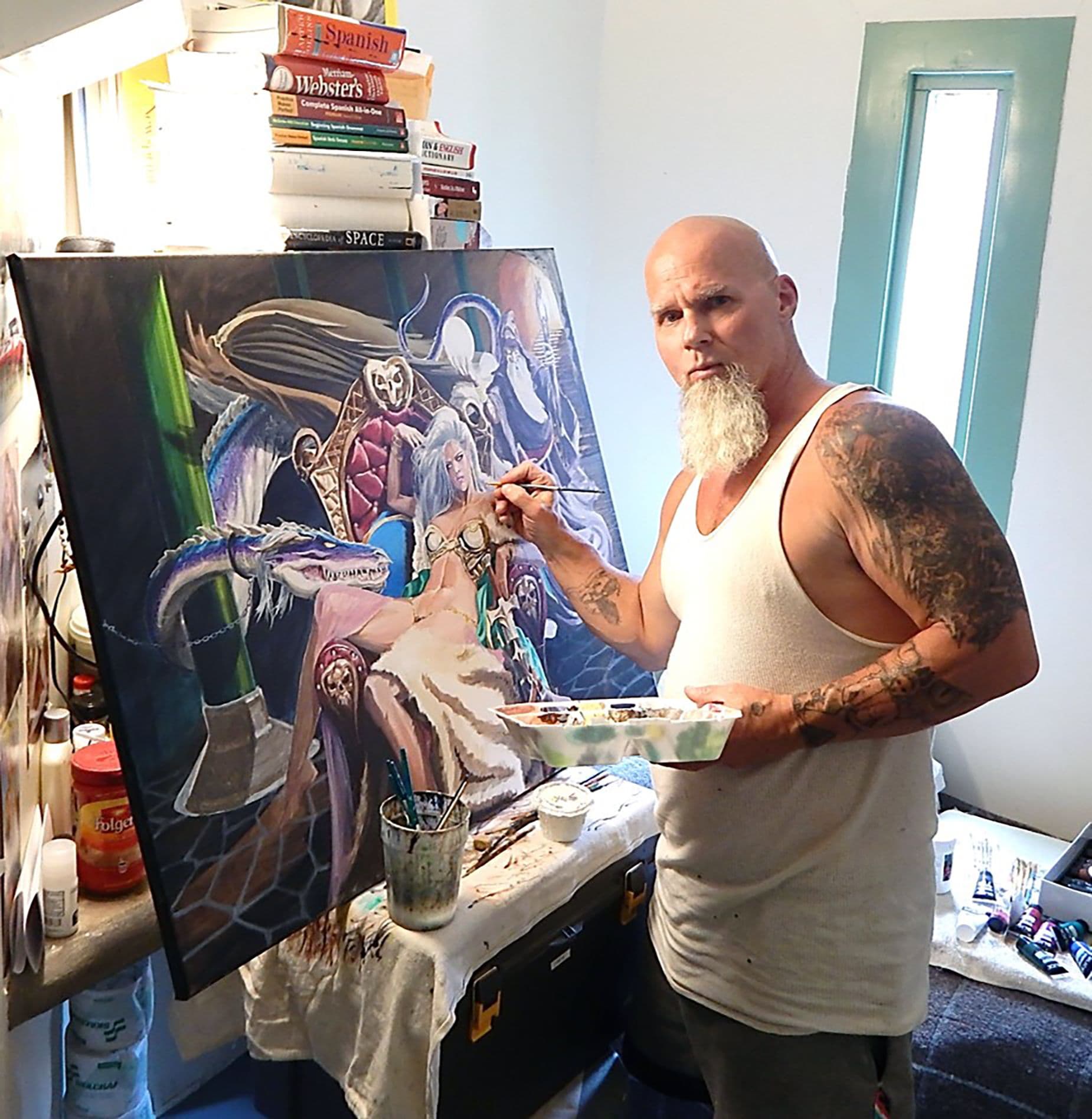 Christopher Dennison in his studio.